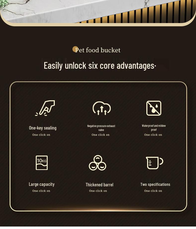 Pet Food Storage Container: Moisture-Proof, Sealed Cat/Dog Food Bucket and Grain Storage Box