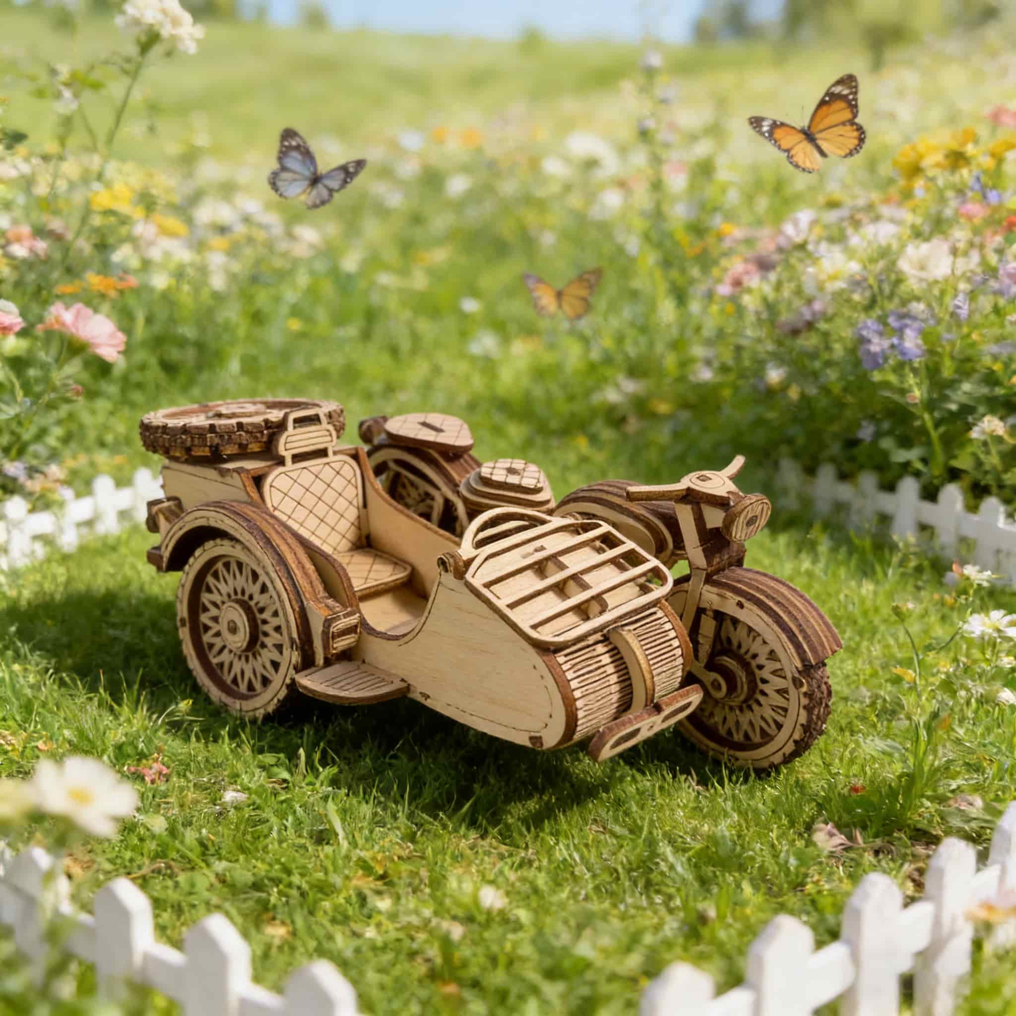 

Retro Tricycle DIY Hand-Assembled Model Wooden 3D Puzzle Creative Holiday Birth Date Present Toy great for daily use белый