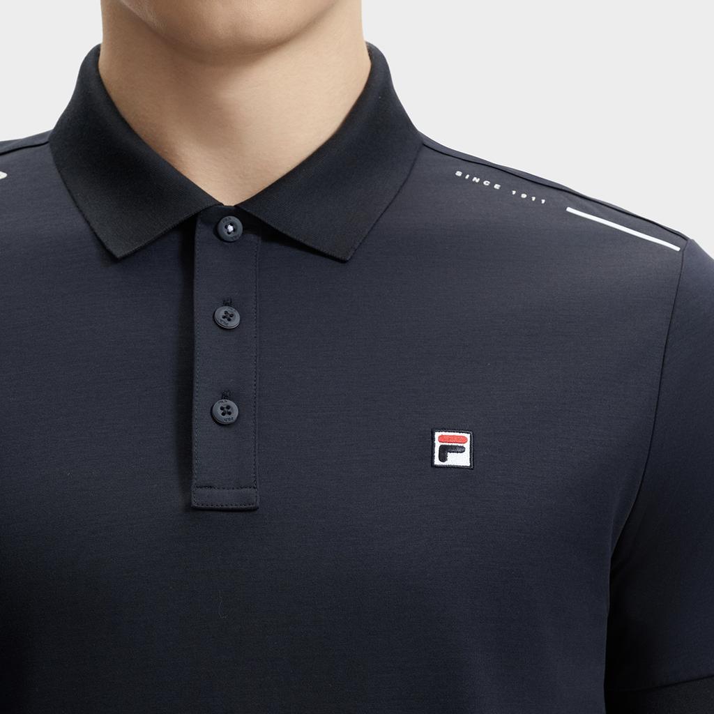 FILA Modern Heritage Simple Logo Polo Shirt Men tops Legendary-Blue F11M431111FNV