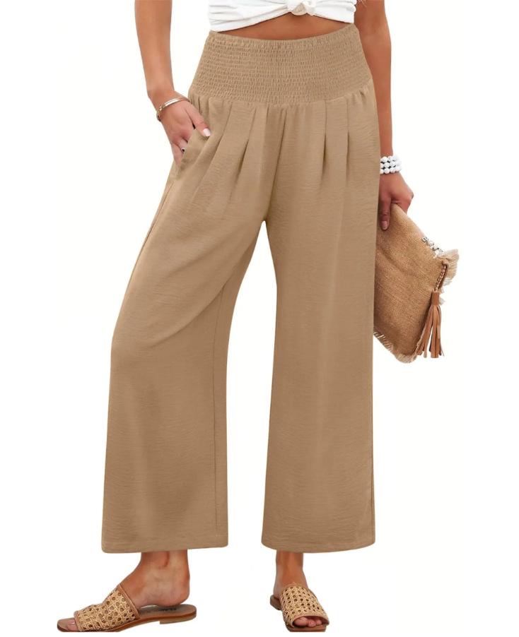 2025 Frühling/Herbst Damen High-Waist Einfarbig Gerades Bein Hose