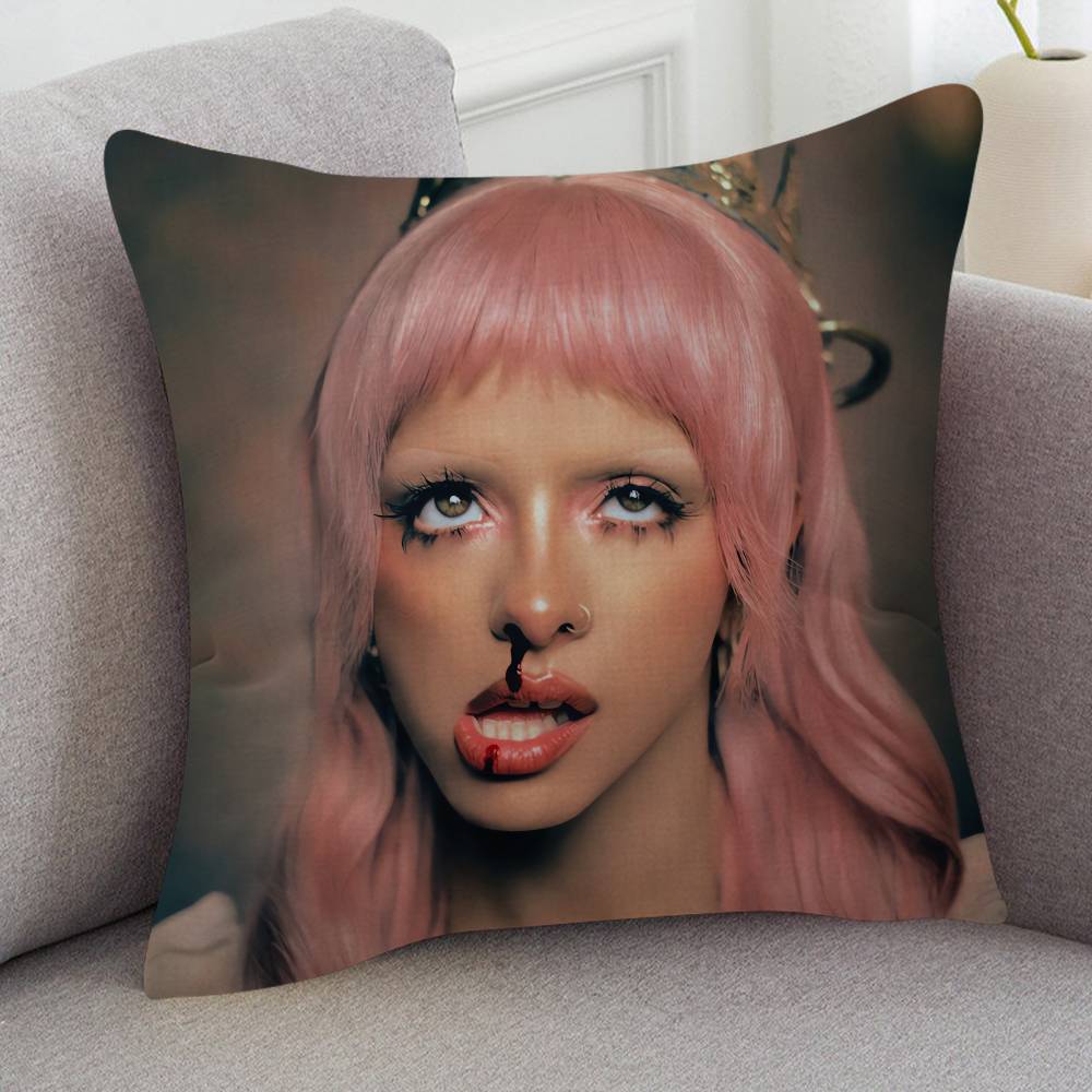 Singer Melanie Martinez Cute Cartoon Two-dimensional Pillowcase Bedroom Sofa Cushion Cover Nap Pillow Cover