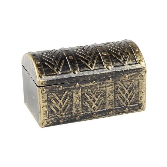 10Pcs Mini Pirate Treasure Chest Vintage Realistic Miniature Jewelry Treasure Box Toy Model Theme Party Decoration Kids Gift