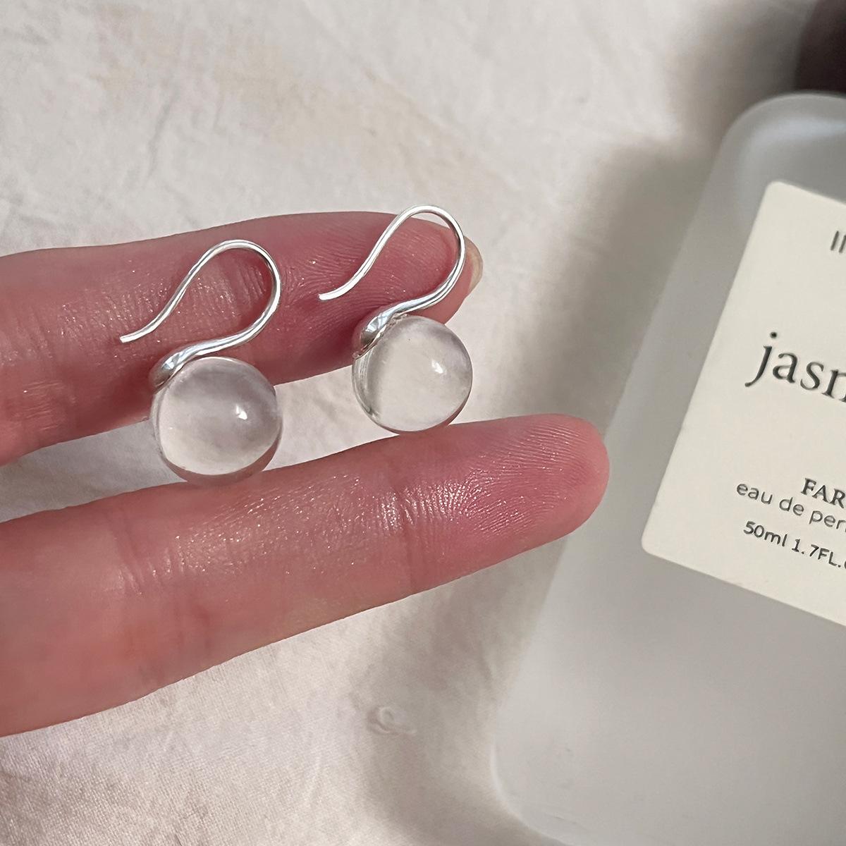 

Легкие роскошные нежные стеклянные круглые бусины темпераментные серьги-крючки женские нишевые уникальные высококачественные универсальные серьги простые модные серьги copper