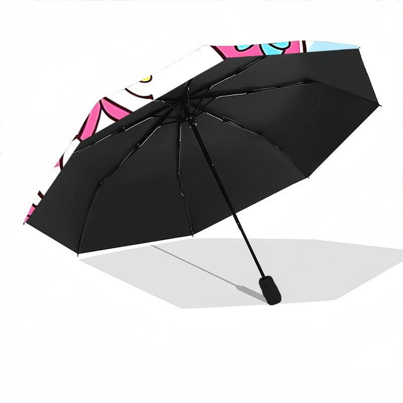 1pc My Melody Automatic Opening Folding Umbrella with Blue Bow Design - Perfect for Fans, Travel, Everyday Use, and Festive Gifts!K036