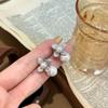 French Light Luxury Elegant Romantic Pearl Flower Stud Earrings Femininity Retro Personality Design Simple High-end Earrings