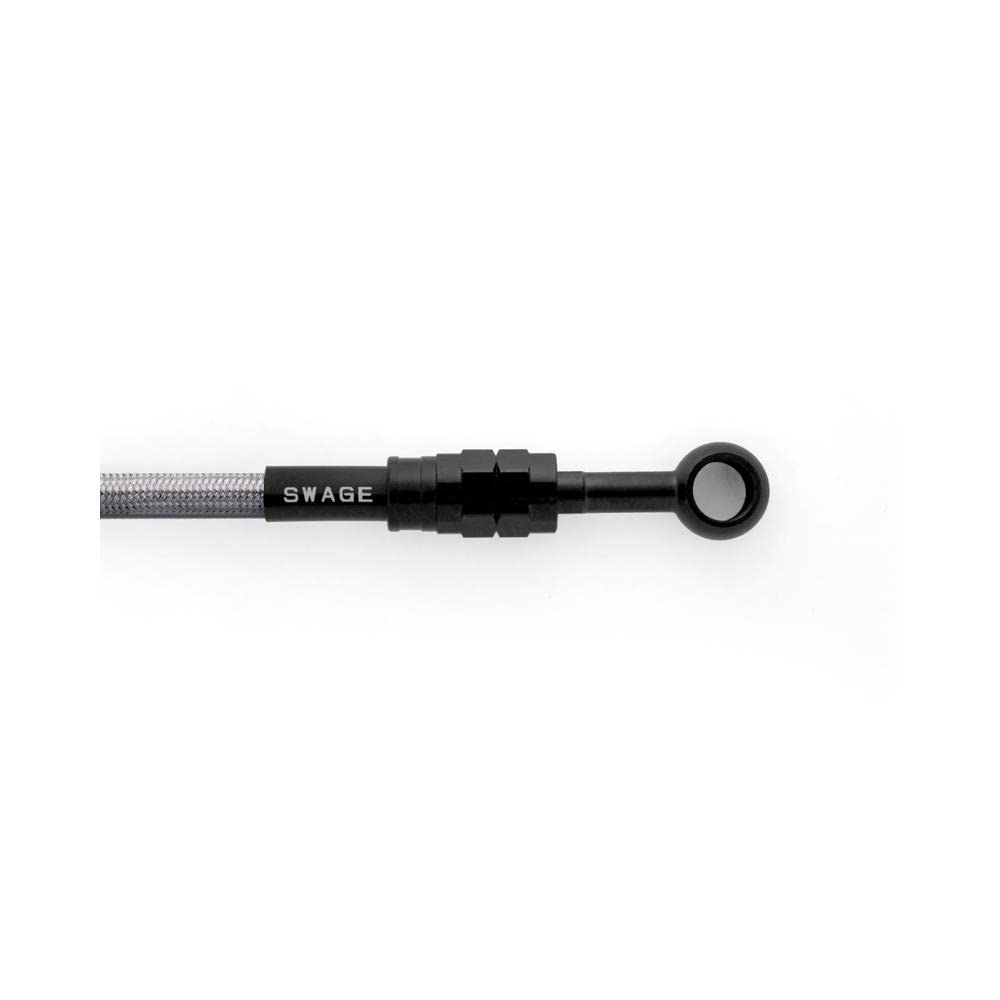 PRO Rear Brake Hose Stainless Steel for Z900RS Swage-Line Kit, Black/Clear, (BTP772R)