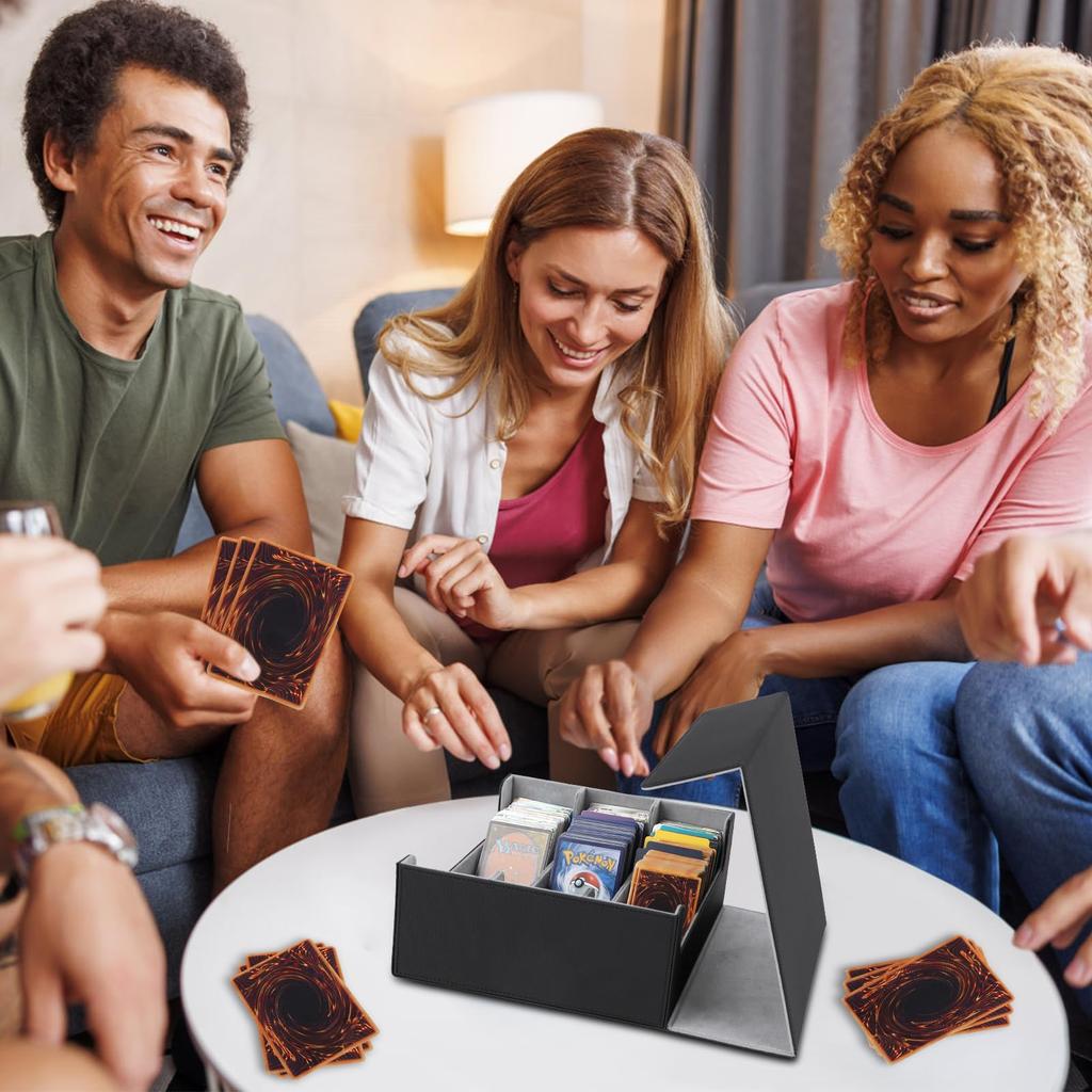 ZWSJLC Deck Card Large Card PU Trading Card Trading Card Storage Card Stopper with MTG and Various Card Case, Storage, Capacity, Case, Leather,