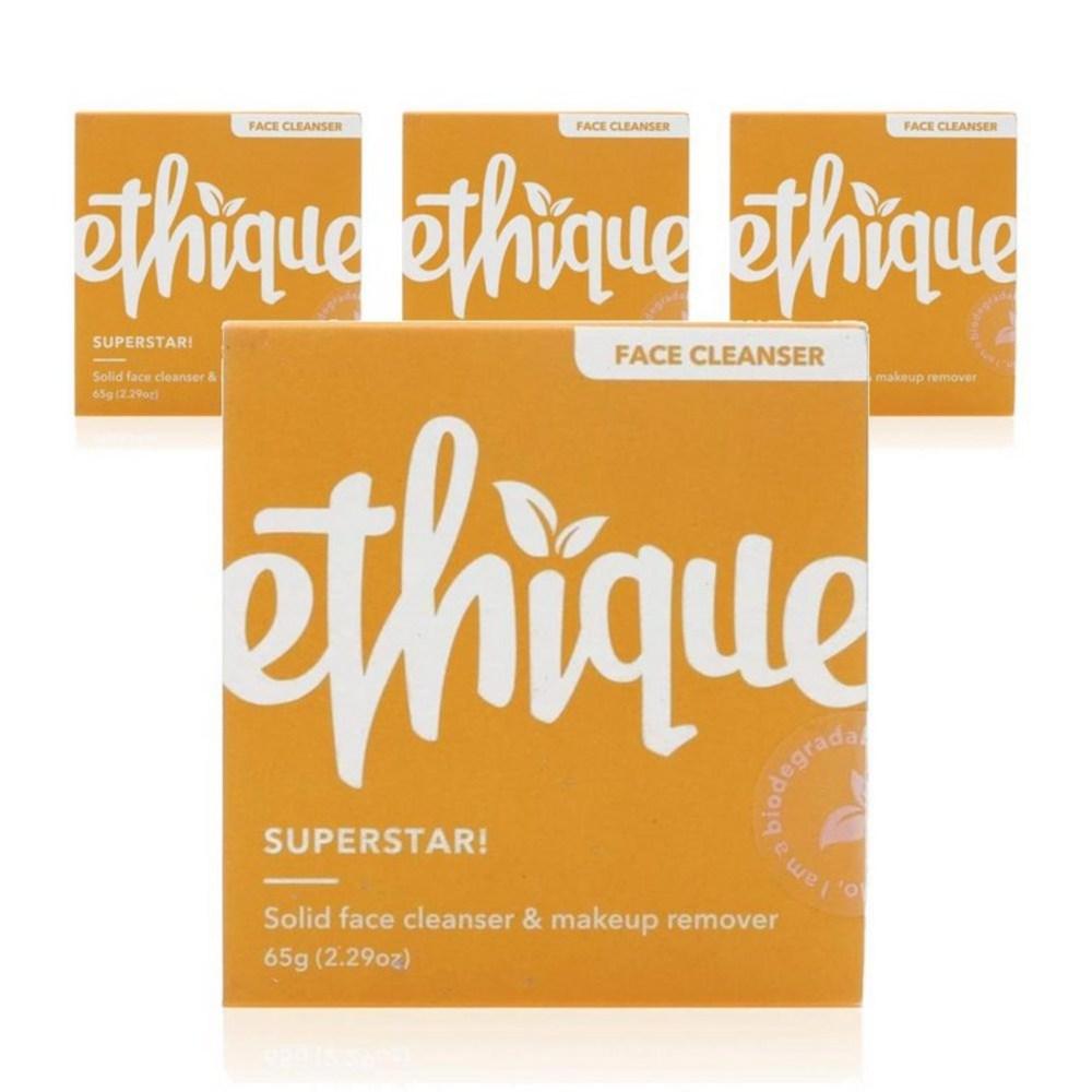 

Ethique Superstar Face Cleanser Makeup Remover, 4 packs, 65g