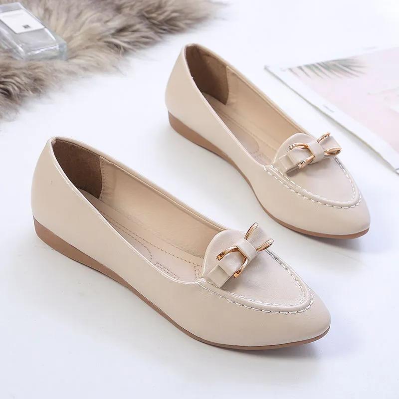 Sapatos Femininas Women Cute Sweet Light Weight Black Soft Patent Leather Slip On Shoes Lady Casual Work Loafers Ab507