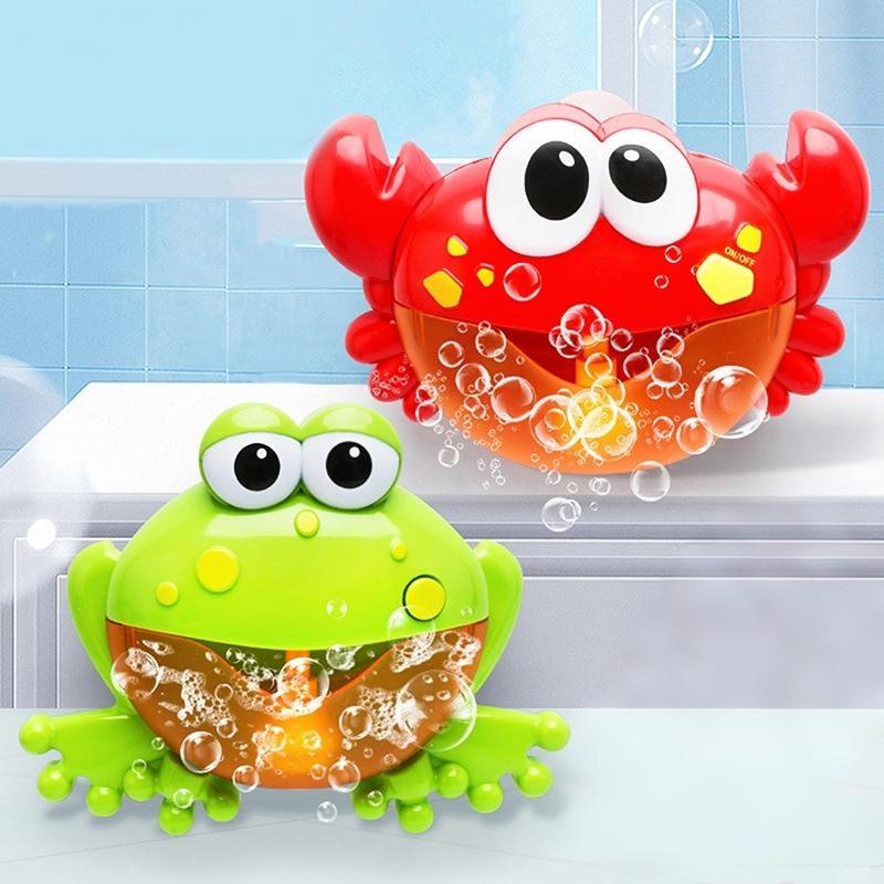 Hot Selling Frog Crab Bubble Machine Music Bath Electric Bubbles Bathtub Soap Automatic Baby Bathroom Toy for Children Brinquedo