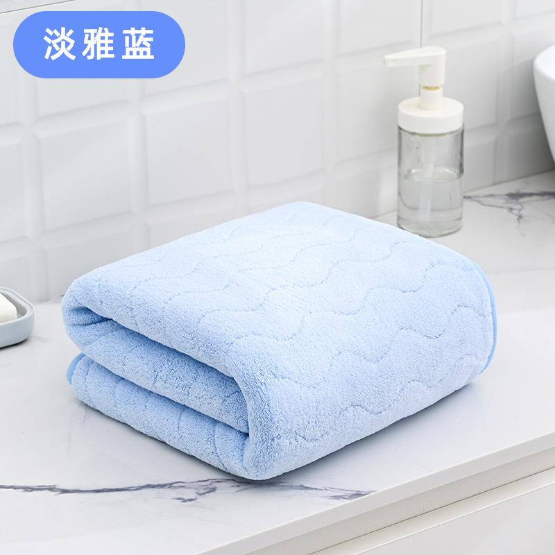 Towel New Coral Fleece Water Pattern Large Bath Towel Soft Absorbent Home Household Adult Face Towel