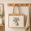 Sac cabas - PLANETEE - J'peux pas minimaliste - toile de jute et coton - 43×33×21 cm (21 L) - illustration trait noir
