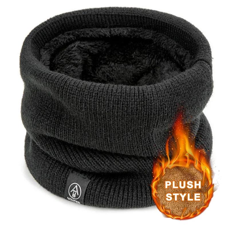 Unisex Thermal Knitted Neck Gaiter Winter Sport Scarf Windproof Face Cover For Skiing Running Cycling Cold Weather Outdoor