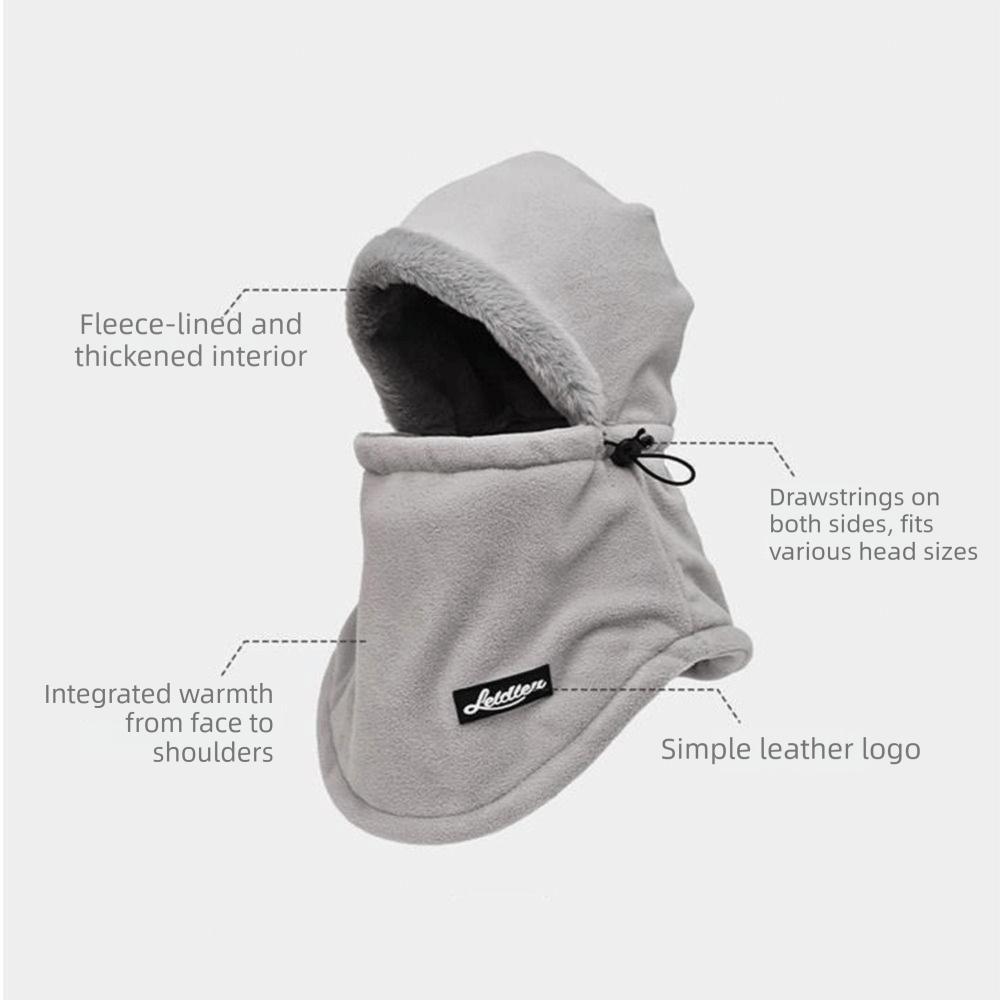 Plush Beanies Cap Windproof Hooded Face Mask New Ear Protection Hat Outdoor