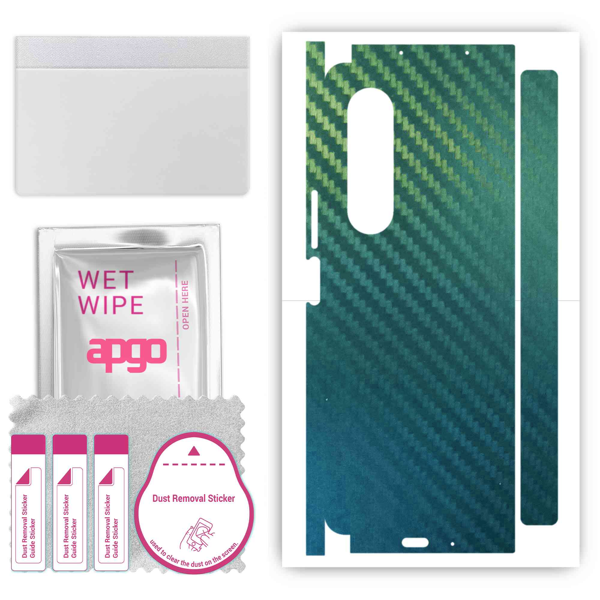 

apgo Protective Skin Sticker for the back+sides compatible with Samsung Galaxy Z Fold 3, Full Wrap Film, Foil, Vinyl - Pattern Carbon Chameleon CAKA1