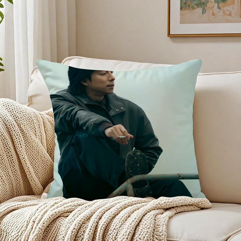gGong Yoo Korean Star Cushion Cover Pillowcase Antidustmite living Room Sofa Decor Cushion Room