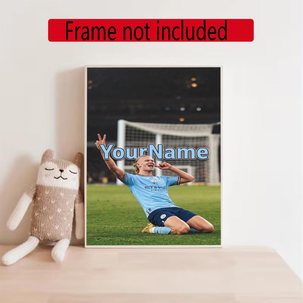 Haaland Customize Your Name Diamond Painting Round Diamond Diy Frameless Holiday Artwork Suitable For Home Office Wall Decoration