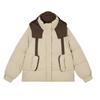 Fashion cotton clothes women's winter thickened color matching hooded bread clothes warm cotton-padded jacket