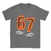 6 7 Meme Six Seven Hands Meme Fire Printed Tshirt For Unisex Unisex Leisure Cotton Tees Round Neck Short Sleeve T Shirt Tops