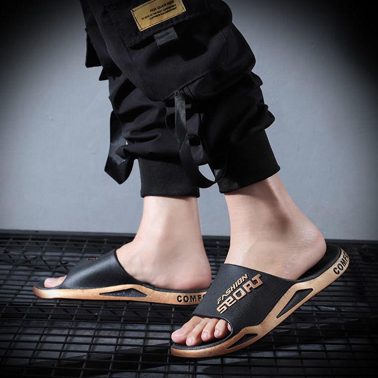 2023 Men's Slippers Men's Outer Wear Summer Home Non-slip Thick-soled Indoor Home Sandals and Slippers Women