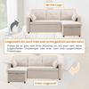 Corner Sofa with Sleep Function: Sofa Bed with Storage, Sleeper Sofa Storage, Cup Holders, Side Pockets, L-shaped, Beige
