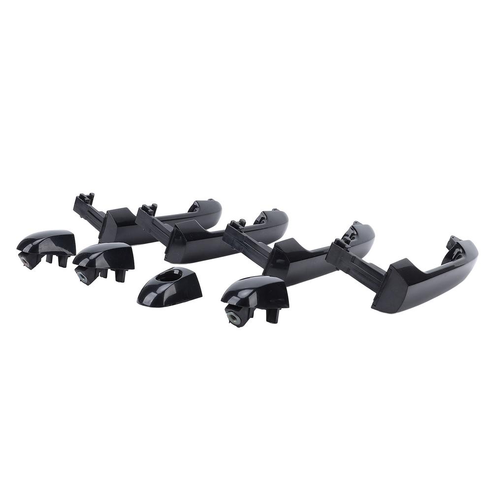 4 Pcs Outside Exterior Door Handle Set 82651 2H000 Glossy Black Outer Door Handles with Front Key Hole