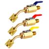 A2L R-32 R-454B Valve Adapter 1/4" Female Flare1/4" Left-Hand Female Ball Valve Refrigeration Charging Hoses Engine Parts