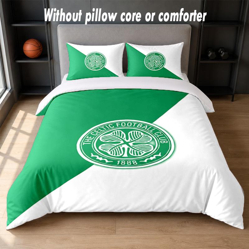 Set Biancheria da Letto Design Celtic FC 1 Copripiumino + 2 Federe Morbido Traspirante Biancheria da Letto per la Casa