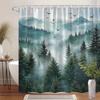 Transform Your Bathroom with this Waterproof Shower Curtain Featuring a Mystical Forest Landscape for Serenity