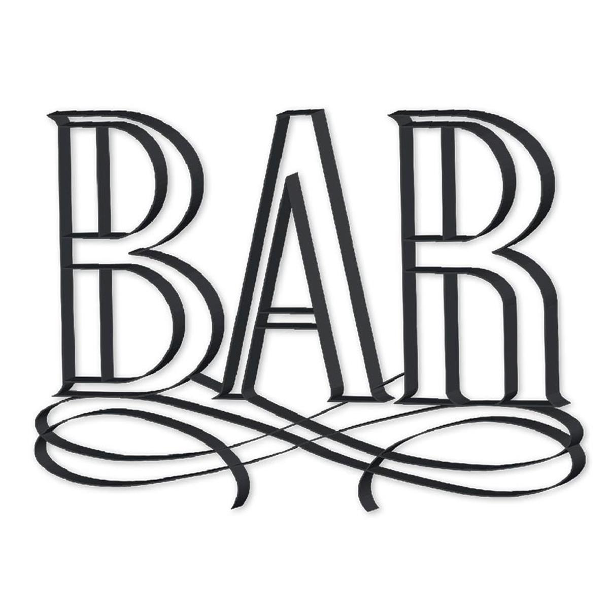 

Les Trésors De Lily [A3873] - Металлическое украшение XXL Bar черный - 70x51 см