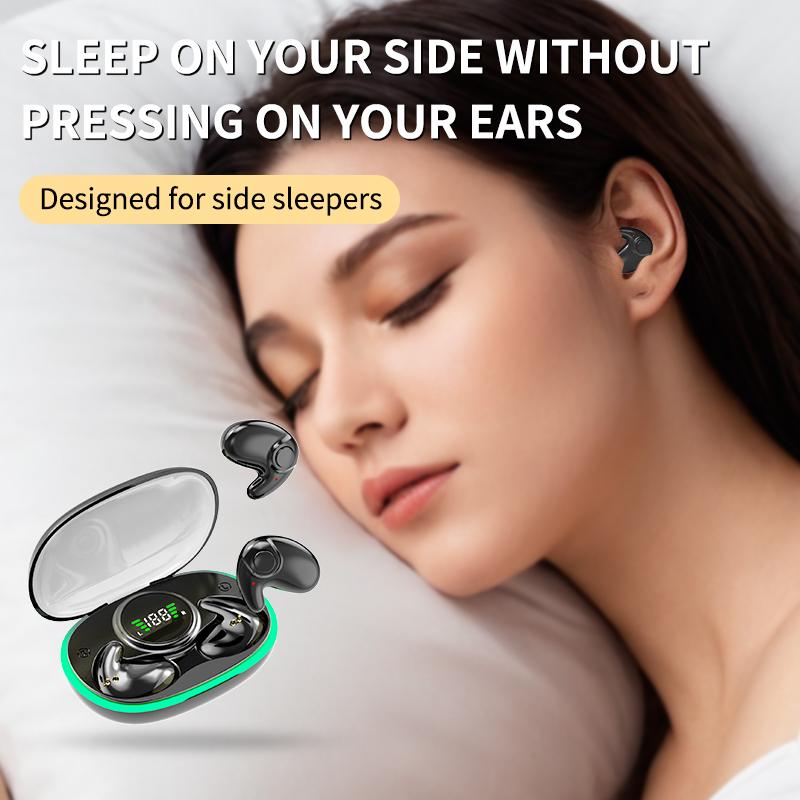Bluetooth 5.3 Earphones Invisible Sleep Earbuds Mini Wireless Headphones  Waterproof Noise Reduction Touch Control Headsets