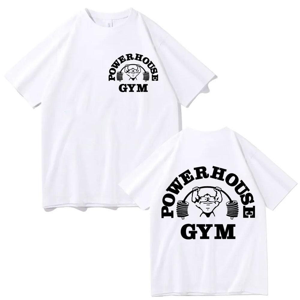 Powerhouse Gym Graphic T Shirts Mens Womens Fashion Casual Sport Short Sleeve Tshirt High Quality Cotton Oversized Tshirts