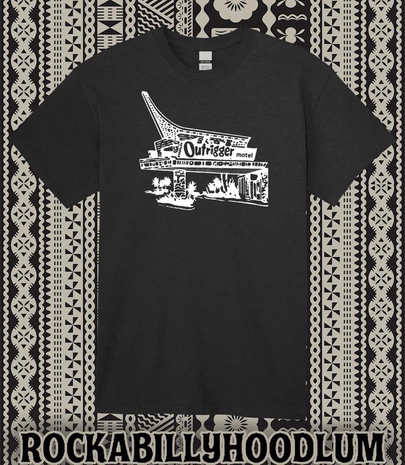 

Retro Tiki Art Tee T Shirt Cotton Mug Bar Restaurant Outrigger Motel Mid Century M