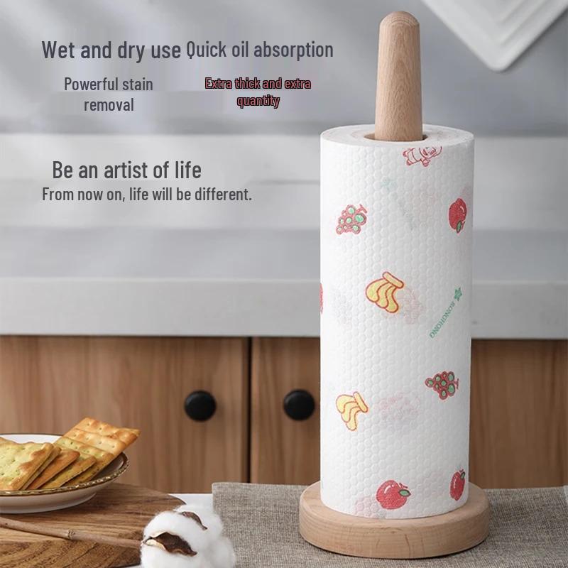 Disposable Thickened Kitchen Cloth: Dual-Use Wet & Dry Wipes for Easy Oil Stain Removal.