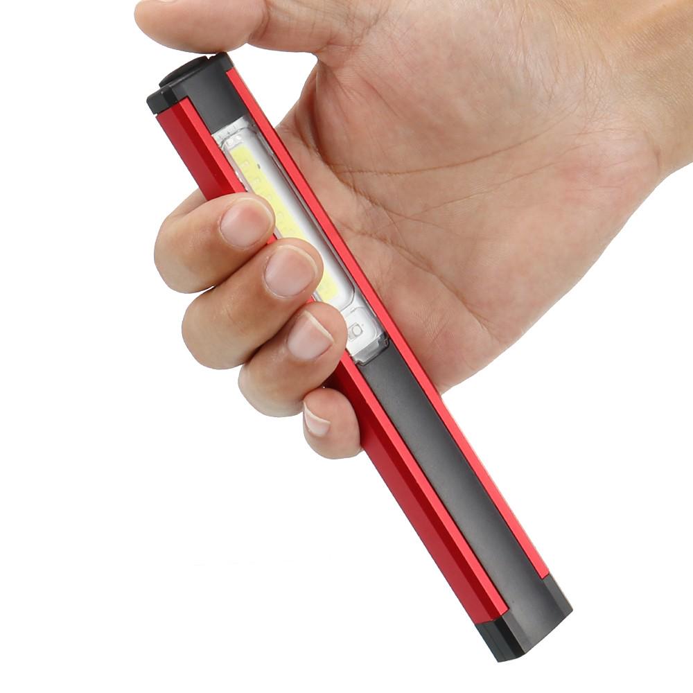 COB LED  Pen Light Magnet USB Rechargeable Work Torch Flashlight Lamp