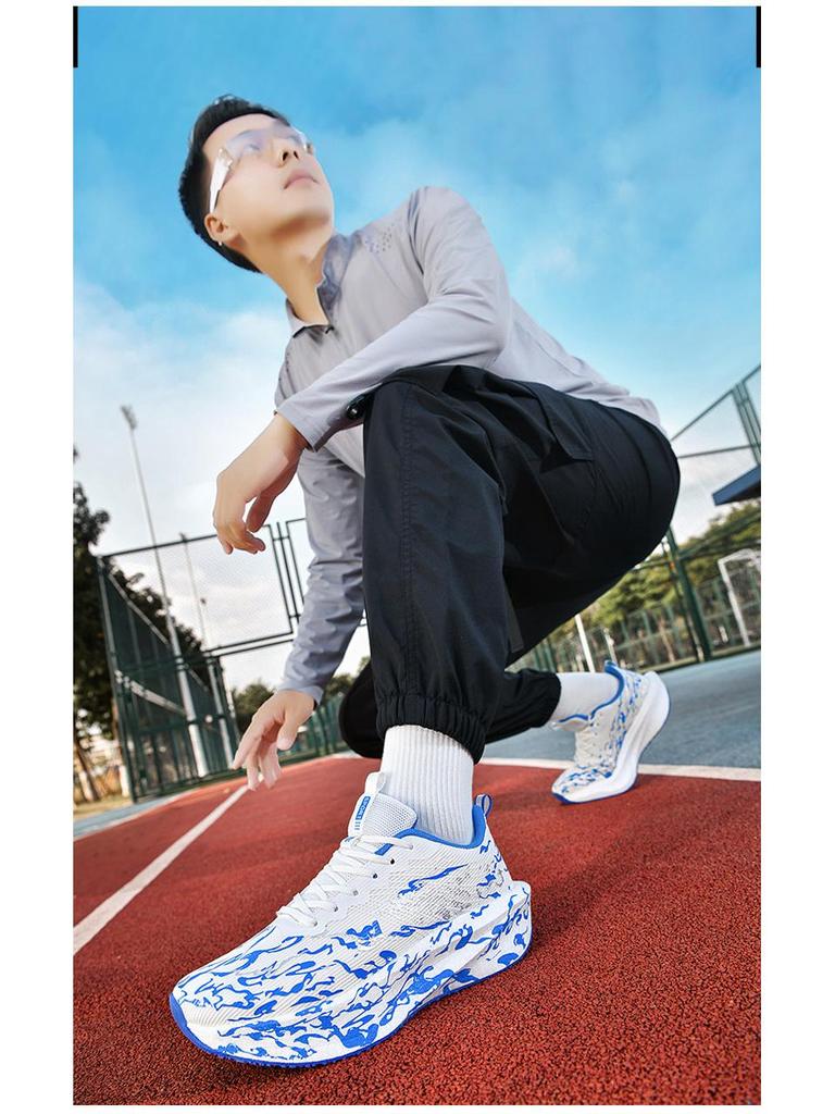 Jungen Carbonplatten Renn-Laufschuhe - Leichte, Atmungsaktive, Stoßdämpfende Sportschuhe für mittlere und große Kinder