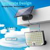 256 LED Solar Outdoor Lights with Motion Sensor 5m Cable IP65 Waterproof Flood Security Lights for Yard Garage Lighting