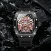 ONOLA Luxury Rose Gold Automatic Movement Fashion Black-warrior Dial Men Watch Waterproof Mechanical Watch for Man Best Gift