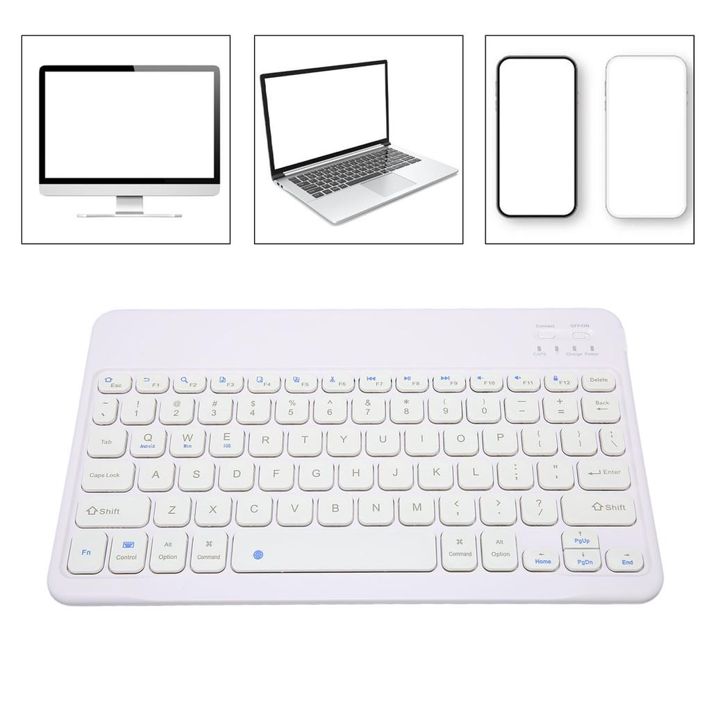 10in Wireless Keyboard Thin Stable Connection Quiet Waterproof Tablet Laptop Keyboard