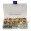 320pcs Boxed M3 Brass Hex Copper Pillars: Male-Female, 6-10mm, Inner/Outer Thread Support Posts