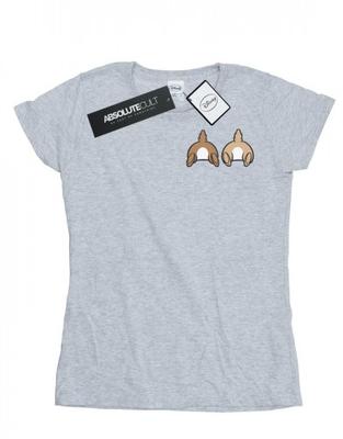 Womens/Ladies Chip N Dale Backside Breast Print Cotton T-Shirt