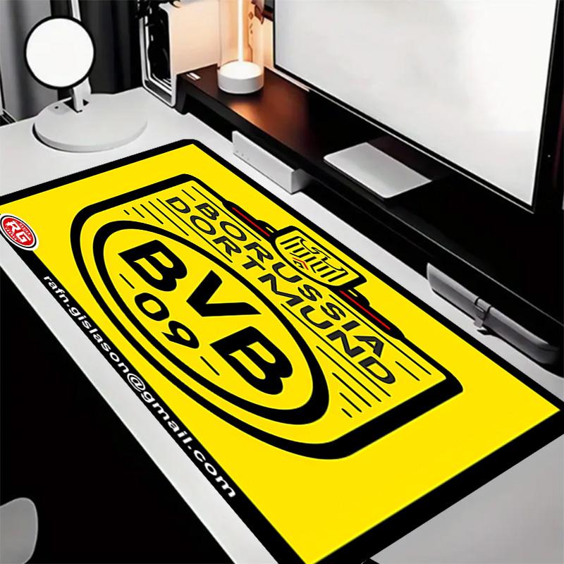 Borussia Dortmund Theme Premium Non-slip Mouse Pad with Stitched Edges,Durable Rubber Material,for Desktop & Gaming Great Gifts