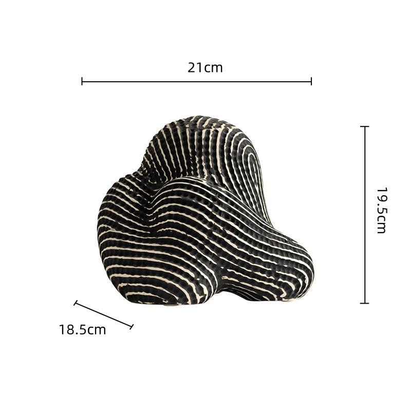 Creative Textured Ceramic Stone Rockery Geometric Striped Mountain Handicrafts Decorative Figurines Home Decoration Accessories