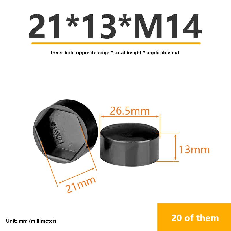 Piuliță Hexagonală Cap Plat Capac Protector din Plastic Șurub Hexagonal Extern Cap Scund Capac Decorativ Capac de Protecție împotriva Prafului