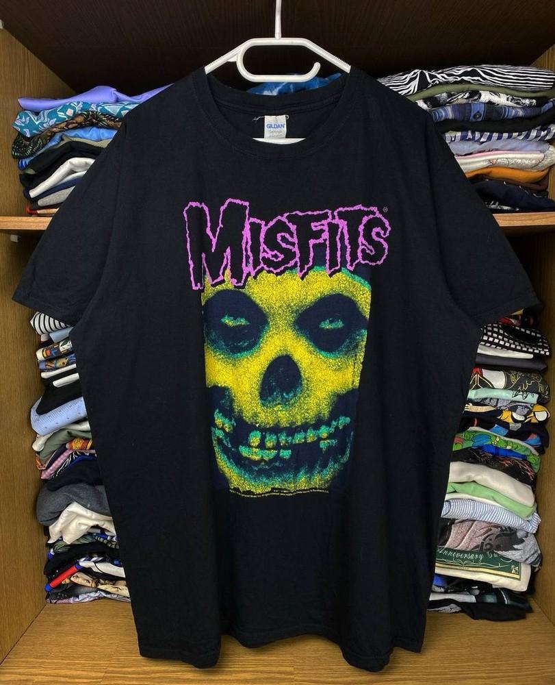 Vtg 90s Misfits Big Skull Iconic Punk Band Black Unisex Tshirt Reprint KH12820 XXL
