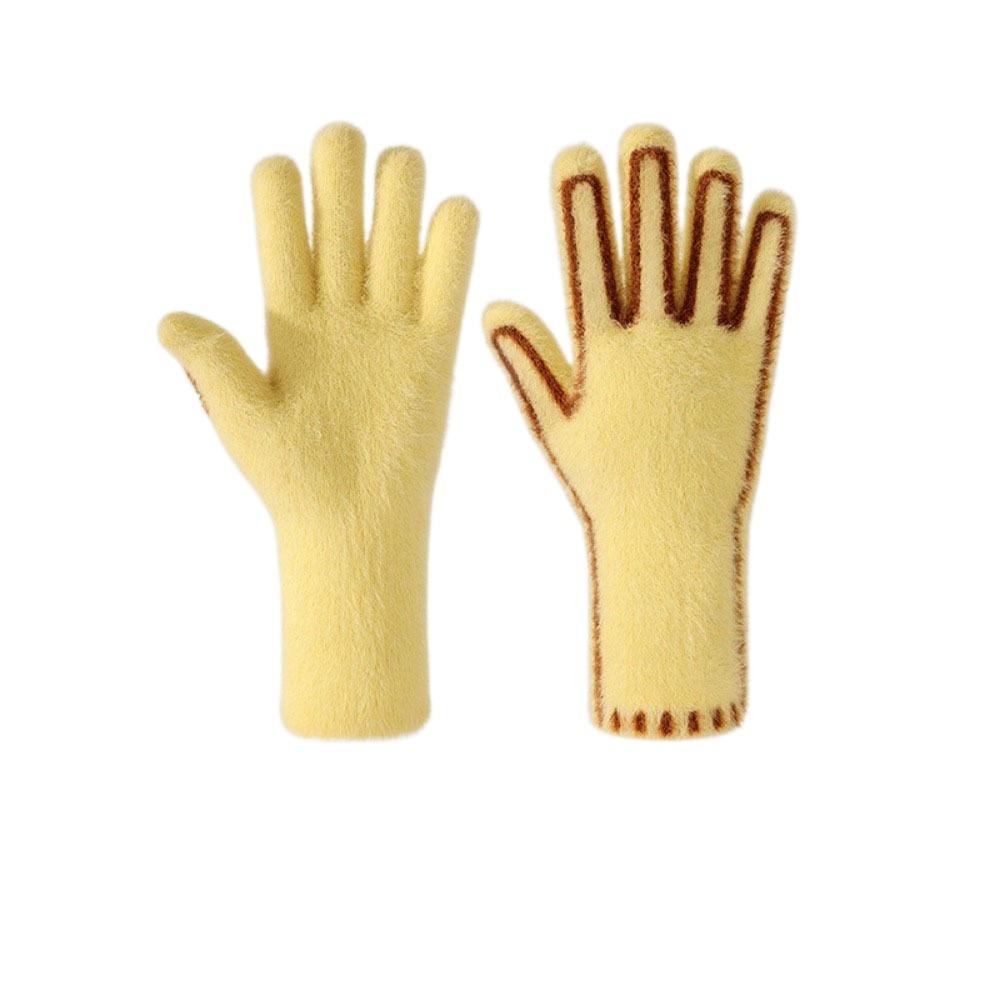 

Cold-proof Winter Gloves Touchscreen Outdoor Cycling Mitten Fashion Women Warm Gloves Women жёлтый
