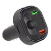 Carbon     Multifunction Car   Wireless   5.1 FM Transmitter Fast Charging Hands   Calls with LED Light