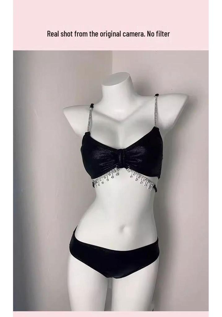 2025 Women's Sexy Three-Piece Bikini Set - High-End, Pure Desire Style for Summer Vacations