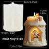 Santa Claus Carrying Gift Relief Cylindrical Candle Silicone Mold Smile Santa Claus Snowflake Gift Bag Molds Christmas Gift