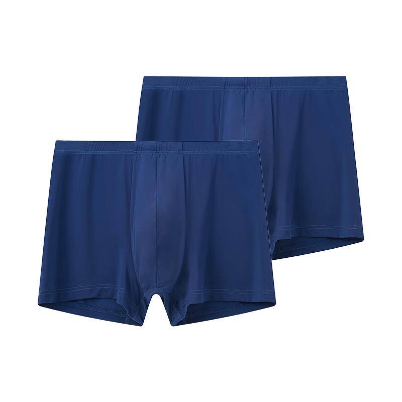Shuya Men's Ice Silk Seamless Underwear 2-Pack